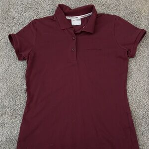 Porsche Design Women's Burgundy Button Down Shirt